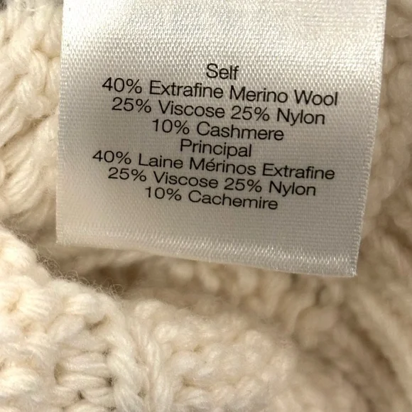 VERONICA BEARD CASHMERE WOOL CABLE KNIT SWEATER S YOLA SEQUIN BALLOON SLV $695